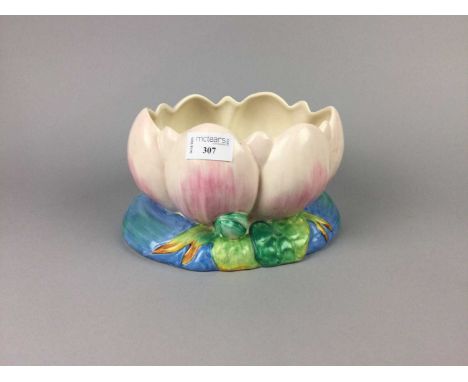 CLARICE CLIFF FOR NEWPORT POTTERY 'LOTUS' PLANTER,22cm wide
