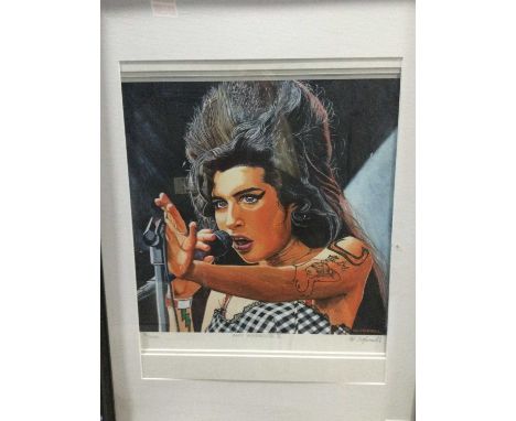 AFTER ED O'FARRELL,AMY WINEHOUSE IIlimited edition colour print, signed, titled and numbered in pencil 3/200framed, along wit