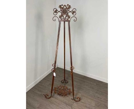 METAL PICTURE EASEL,with leaf decoration, 157cm high
