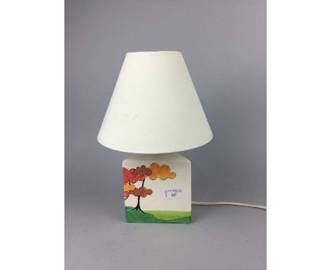 CLARICE CLIFF STYLE TABLE LAMP,32cm high