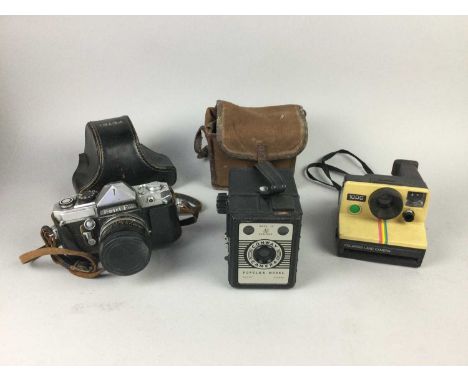 COLLECTION OF CAMERAS,including Petriflex, Kodak and Voigtlander