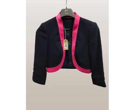 New pink and navy patchwork panel dress and suit jacket, mother of the bride collection, size 1VENI INFANTINO Italian