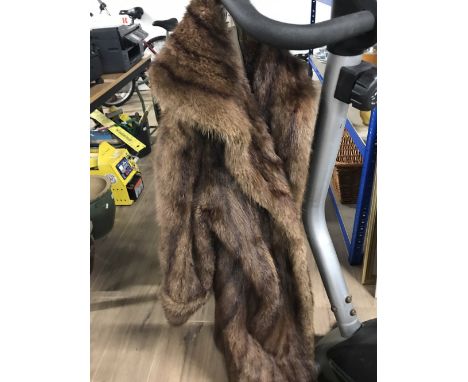 VINTAGE FUR COAT WITH ' BOBBYS ' LABEL