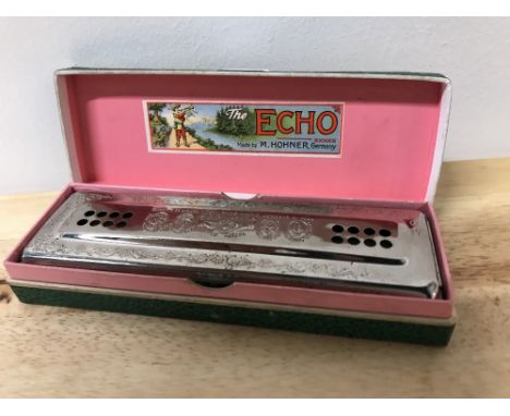 VINTAGE ' THE ECHO ' HARMONICA BY HOHNER