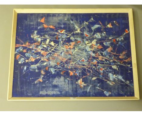 'Fleurs' abstract impasto on canvas signed and dated (19)'58,  59cm x 80cm