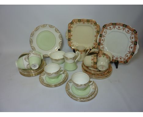 Phoenix china tea service - six place settings - and an early 20th century Adams 'Derby 6472' tea service - four place settin