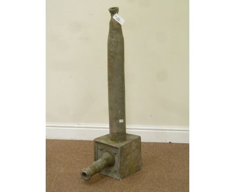 Late Victorian lead rain hopper