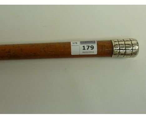 Victorian malacca walking stick with hallmarked silver top