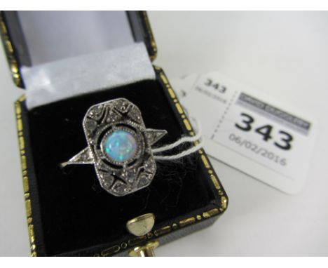 Opal cocktail ring stamped 925