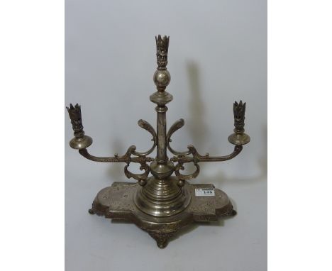 Victorian silver-plated epergne by James Deakin & Son of Sheffield H37cm  Condition Report a/f and lacking glass vases 