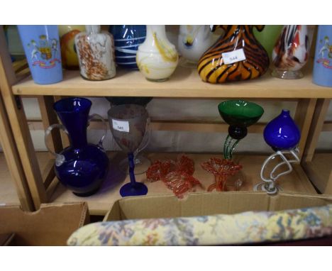 COLLECTION VARIOUS ART GLASS VASES