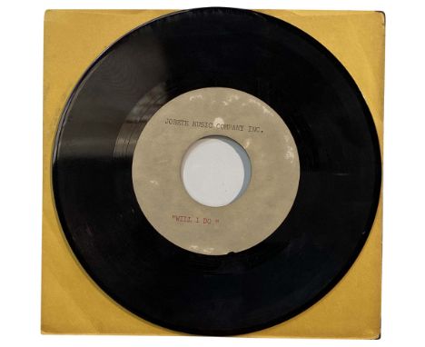 HARVEY FUQUA ACETATE RECORDING OF UNRELEASED TRACK "WILL I DO". Seemingly unreleased track by Harvey Fuqua with Ann Bogan ent