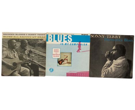 SONNY TERRY AND BROWNIE MCGHEE LPS. Three from the legendary pair: Blues Is My Companion (UK, Mono, Columbia, 33SX 1223, Ex+/