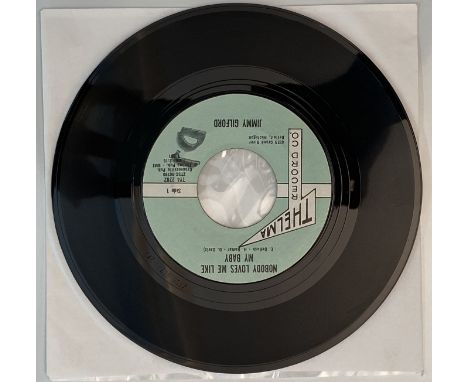 JIMMY GILFORD - NOBODY LOVES ME LIKE MY BABY. DJ stamped copy of Nobody Loves Me Like My Baby c/w Too Late To Cry on Thelma (