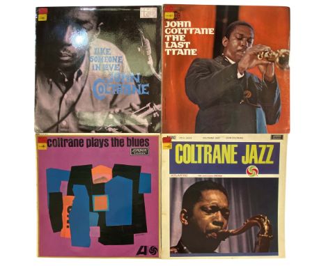 JOHN COLTRANE UK LPS. Mixed bundle of 4 hot LPs from Trane. Titles: Coltrane Jazz (UK, Mono, LTZ-K 15219, London Atlantic, VG