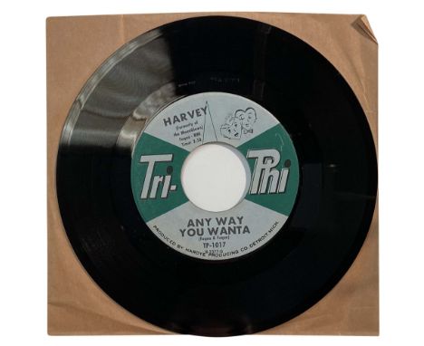 HARVEY - ANY WAY YOU WANTA ON TRI-PHI LABEL. Solo release from Harvey (formerly of the Moonglows) with Any Way You Wanta c/w 