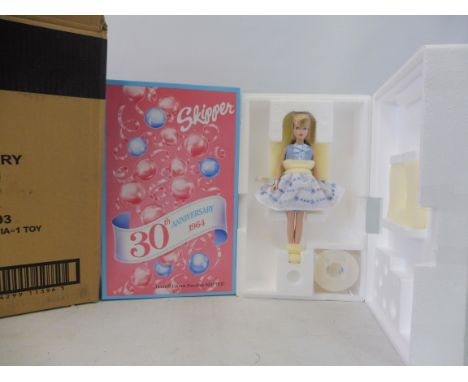 A boxed Mattel 30th Anniversary Skipper porcelain doll, in trade pack.