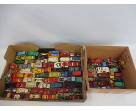 A quantity of playworn die-cast models to include Dinky and Corgi.