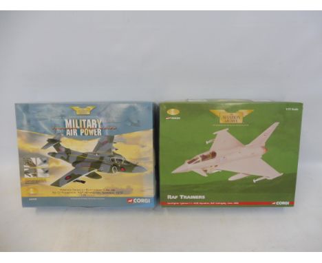 Two boxed Corgi Aviation Archive models, Euro Fighter trainer and Buchaneer.