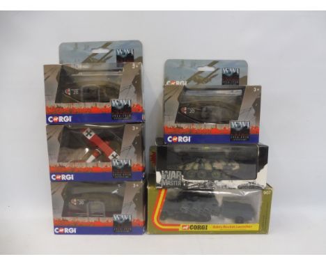 A small quantity of Corgi WWI die-cast models, plus a Corgi 907 German half track etc.