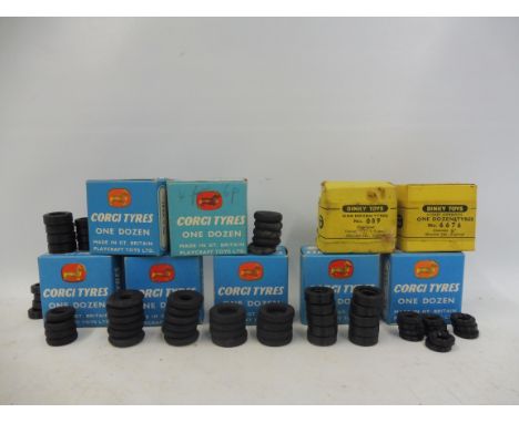 A selection of Corgi and Dinky tyres in original boxes.