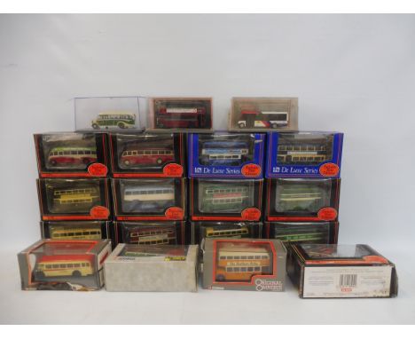 A selection of mainly 1/76th scale EFE Omnibus series buses.