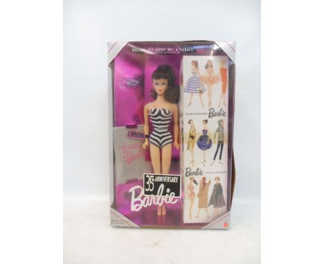 A boxed Mattel 35th Anniversary Barbie.