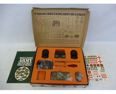 A Meccano army construction set, appears in good condition.