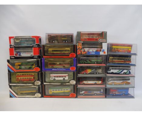 A selection of mainly 1/76th scale EFE Omnibus series buses.