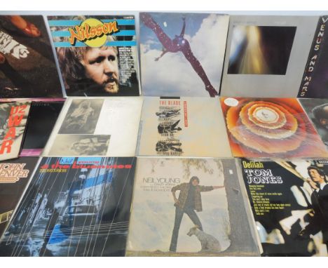 Four boxes of mainly 1960s and 1970s albums to include The Kinks, Bob Dylan, Donovan and many others.