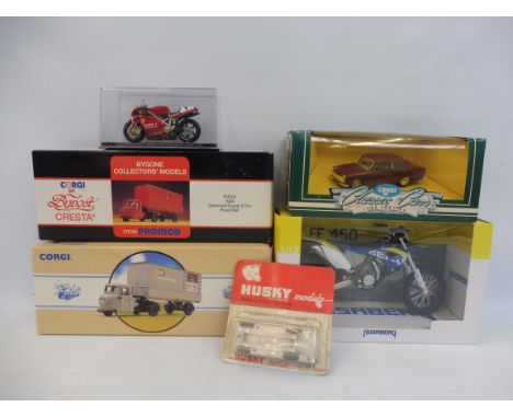 A selection of assorted boxed die-cast models including Corgi, Revell etc.