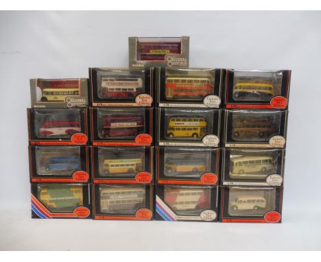 A selection of mainly 1/76th scale EFE Omnibus series buses.