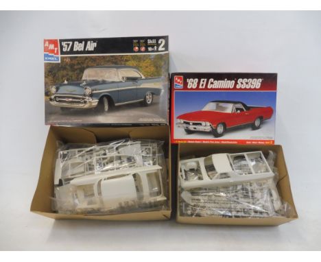 Two boxed 1:25 scale AMT plastic model kits, to include a 1957 Belle Air.