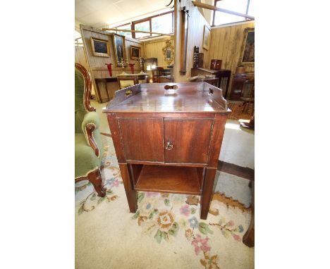 George III mahogany night commode (a.f.)