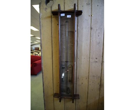 Victorian oak cased Admiral Fitzroy barometer