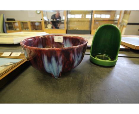 1930s Drip Glaze Bowl and Chamber Light