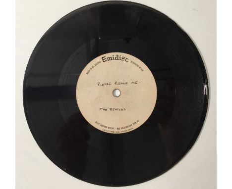 THE BEATLES - PLEASE PLEASE ME 7" - UK EMIDISC ACETATE RECORDING. Unbelievable to see UK Emidisc 7" acetate (single sided) re