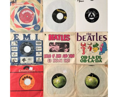 THE BEATLES - 7" COLLECTION (ORIGINAL UK AND OVERSEAS COPIES). Ace bundle of 9 x 7" releases including collectable original U
