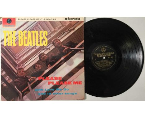 THE BEATLES - PLEASE PLEASE ME LP (ORIGINAL UK STEREO 'BLACK AND GOLD' PCS 3042). An superb condition 1st UK stereo 'black an