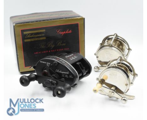 Shakespeare "The Big Boss" model 8200 multiplier, twin handles, on/off check, star tensioner, original box, tool and instruct