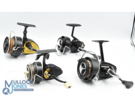 4x Intrepid fixed spool reels - features KP Morritt's Intrepid De Luxe, K P Morritt's Intrepid Continental, Intrepid extra wi