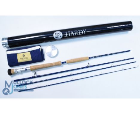 Hardy Alnwick Zane carbon salt water fly rod 9ft 4pc line 12FG#, twin cork grips, alloy double uplocking reel seat and collar