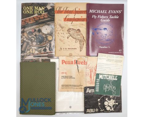 Period Fishing Booklets Catalogues Ephemera, to include the Trout Spinners Companion T K Wilson, Michael Evans Fly Fishers Ta