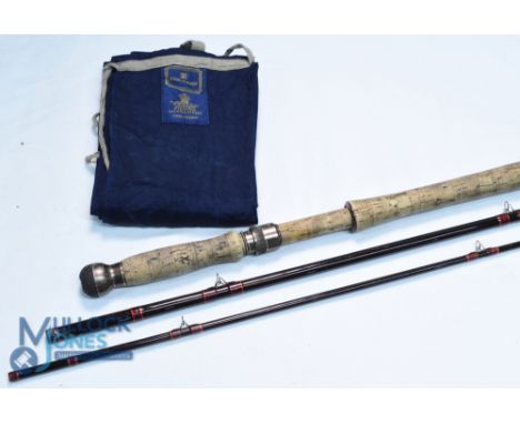 Hardy Alnwick graphite salmon fly deluxe rod 15ft 4" 3pc, line 10#, 27" handle with anodised alloy up locking reel seat and c