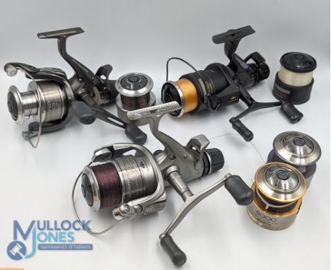 Shimano Fixed Spool Reels (3) features a Baitrunner Aero GTE 6000B model with rear drag adjuster, t/w Super Baitrunner 8000 X