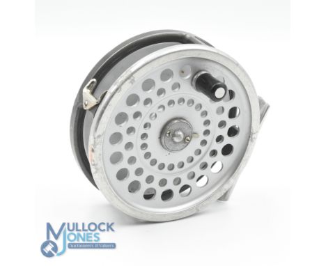 Hardy "Marquis 10" alloy trout fly reel 3 3/4" ventilated spool, 2 screw latch, black handle, rear tensioner, constant check,