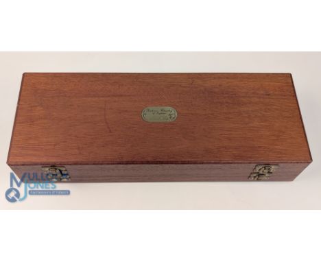 Richard Wheatley Wooden Fly Box, well-made hard wood double lidded box with multi sections for flies and lures - size is #15c