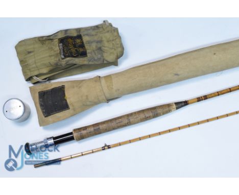 Hardy The Perfection Palakona 9'6", 2 piece split cane fly rod, No. E39755, burgundy close whipped, lock fast ferrule, 8" cor