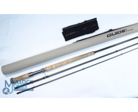 Guide LPX carbon salmon fly rod 15ft 3pc line 10/11# 23" handle, alloy double down locking reel seat, lined stripping rings, 