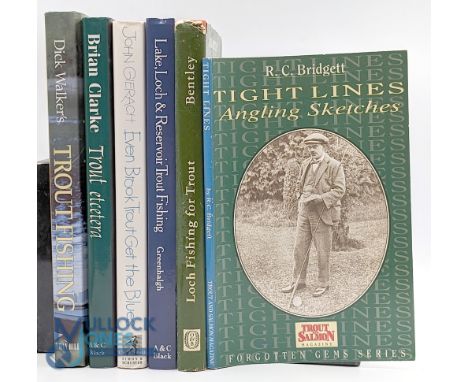 6 Trout Fishing books: with good clean examples of Dick Walker's Trout Fishing 1997, Trout etcetera Brian Clarke 1996, Even B